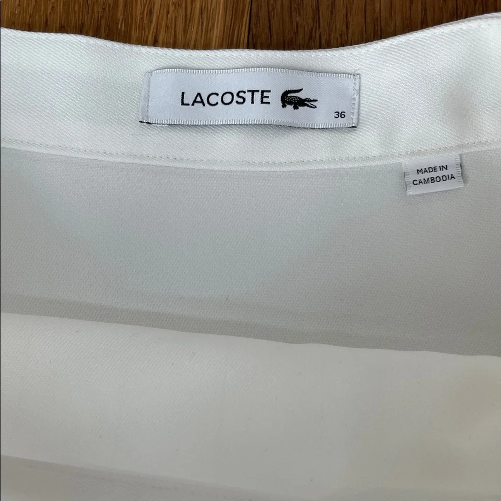 Lacoste Women's White Buttoned Tennis Skirt - Picture 2 of 6